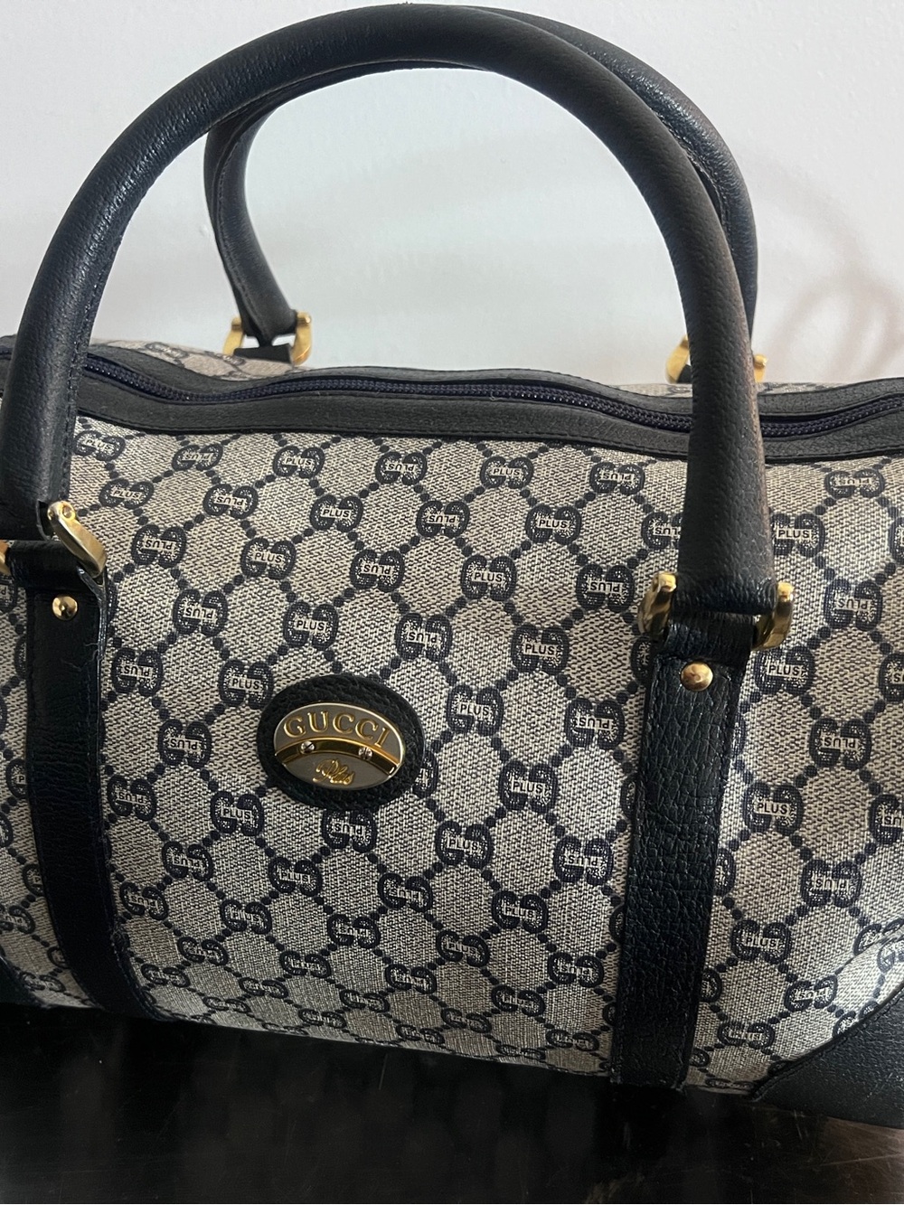 Pristine Vintage 1980s Gucci Plus GG Supreme Boston Bag - Deadstock/Unused!
